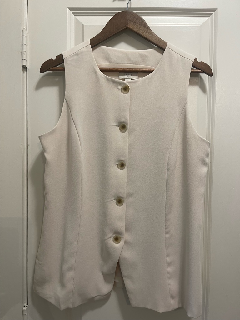 Loft Soft Ivory Button-Front Shell